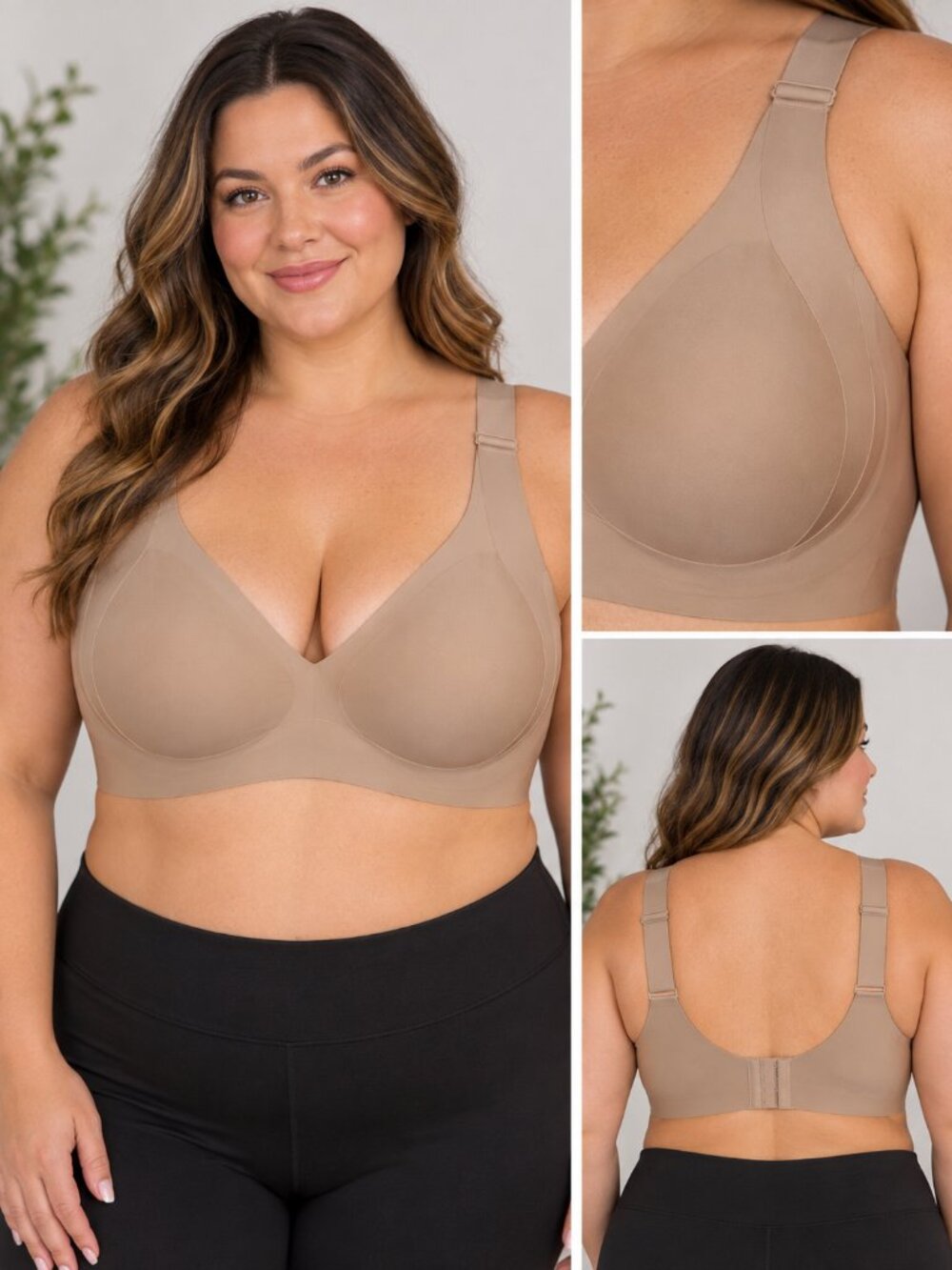 Forlest NWOT Wireless Support Bra with Jelly Gel Banding, Size 4X